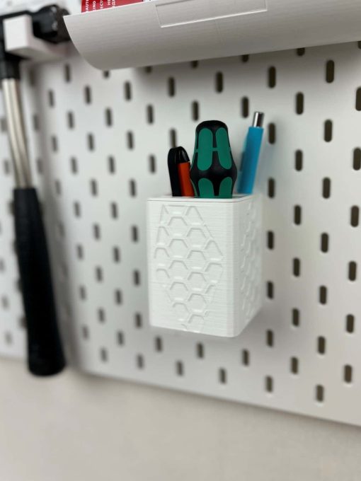 Container for Ikea Skadis perforated wall