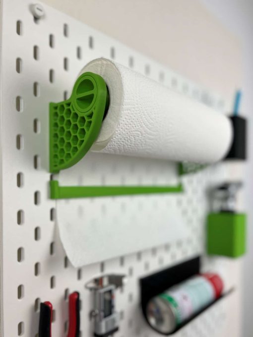 Roll holder for Ikea Skadis perforated wall