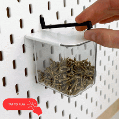 Contenedor Ikea Skadis fusible de pared perforado y dispositivo de sujeción